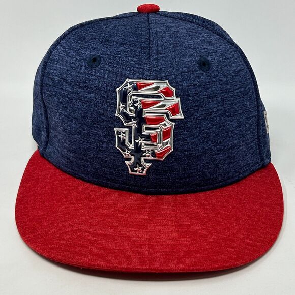 San Francisco Giants Hat Baseball Cap USA American Flag New Era Blue Fitted 7 - Picture 1 of 10